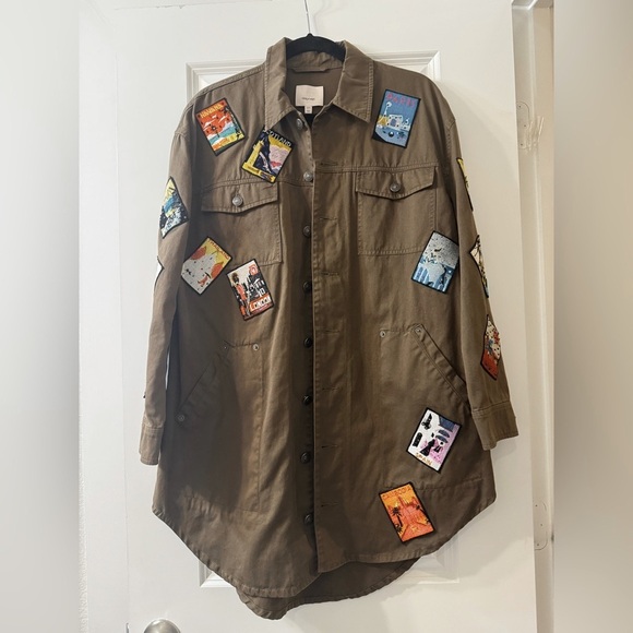cinq a sept Jackets & Blazers - Cinq A Sept | Around the world oversized Embroidered Patch Jacket - xs/s